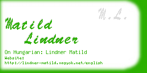 matild lindner business card
